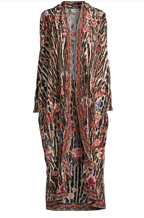 Camilla Long Casual Jacket Print Size 14 photo 4