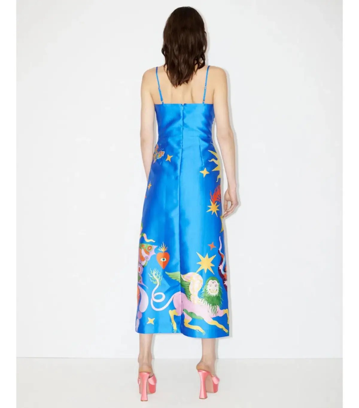 Alémais Guardian Silk Midi Dress Blue Size AU 10 photo 3