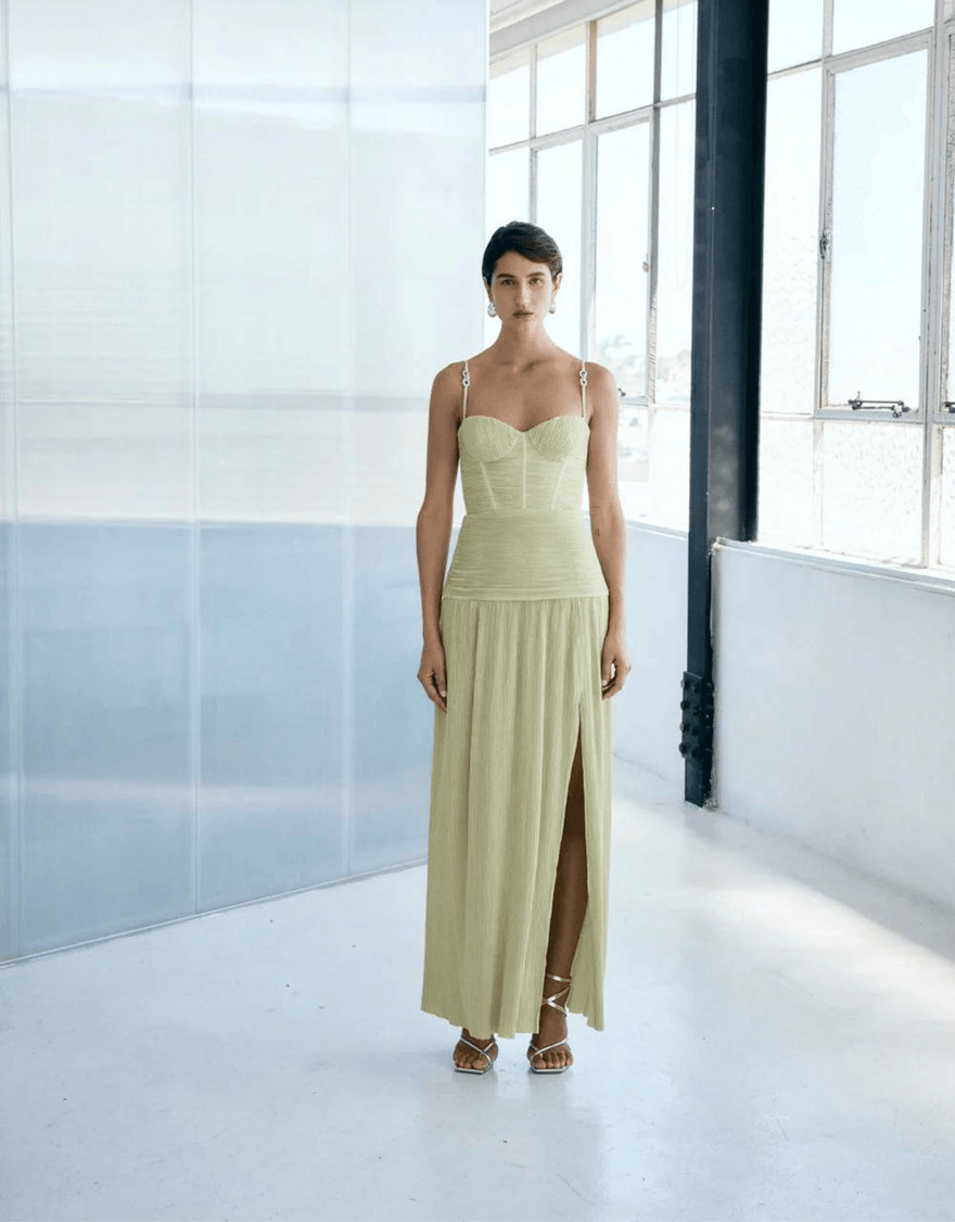 Manning Cartell Double Time Pleat Dress - Pistachio photo 2