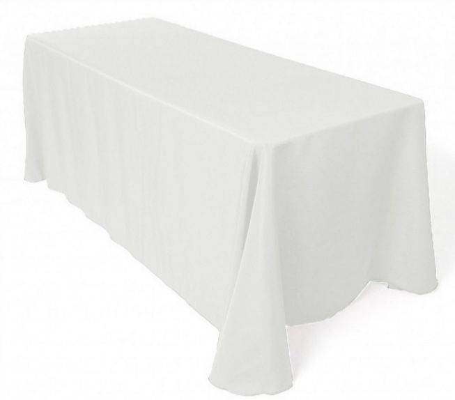 White Rectangular Tablecloths 220cm x 330cm photo 3