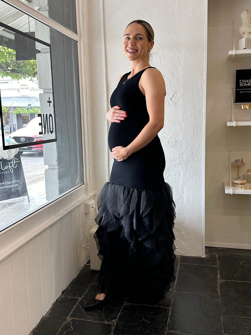 Aje Elations Knit Maxi Dress, Black photo 2
