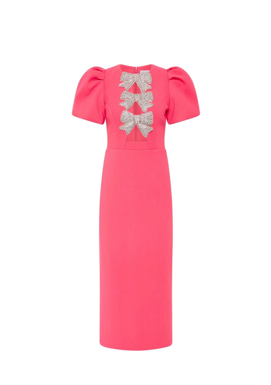 Rebecca Vallance Posey Puff Sleeve Midi Dress photo 3