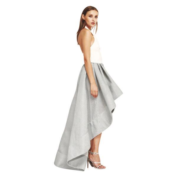 Bronx & Banco Luna Gown Grey/White Size 6 photo 2
