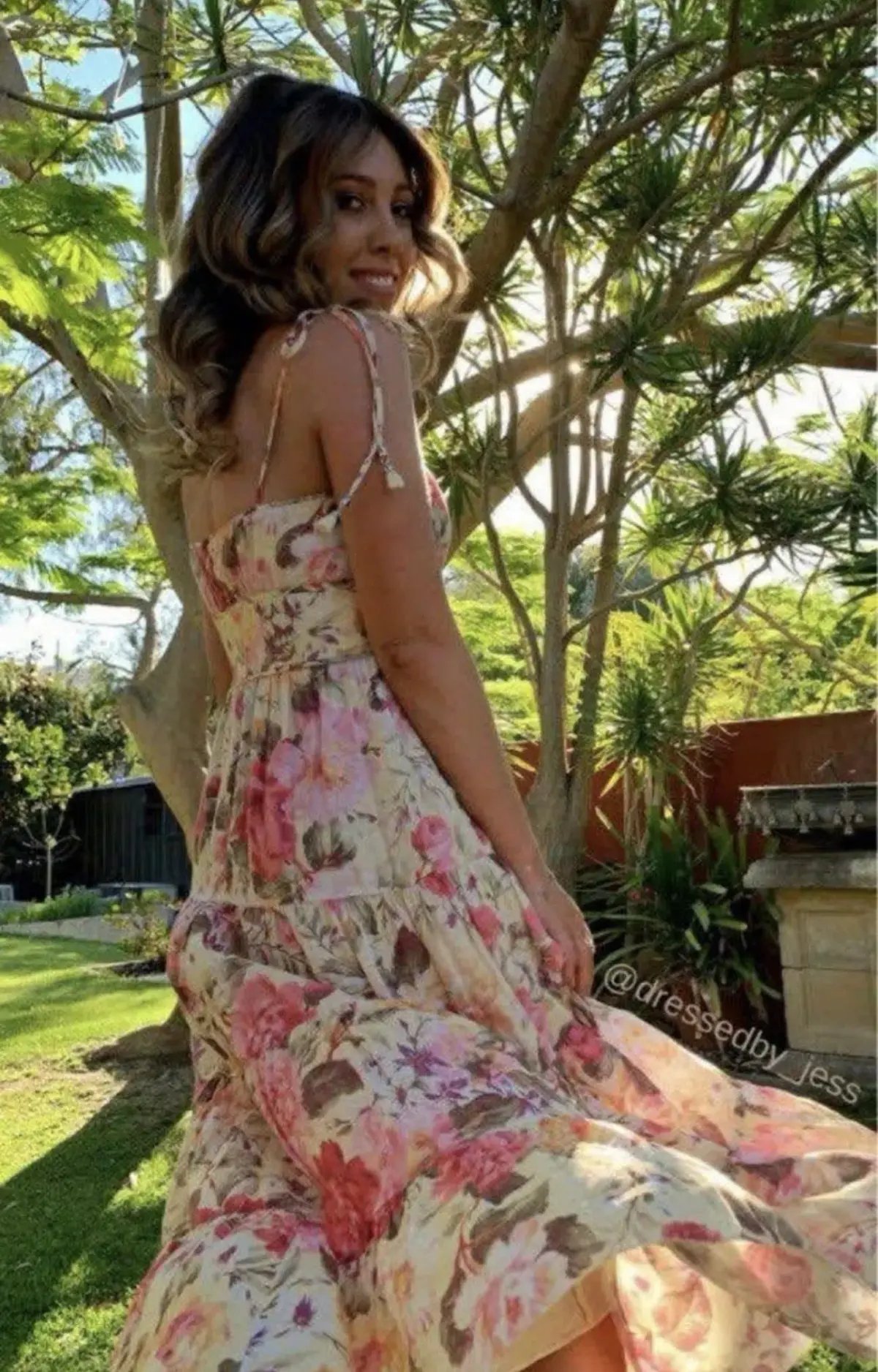 Zimmermann Honour Tie Shoulder Dress Midi Floral Size 1 / Au 10 photo 3
