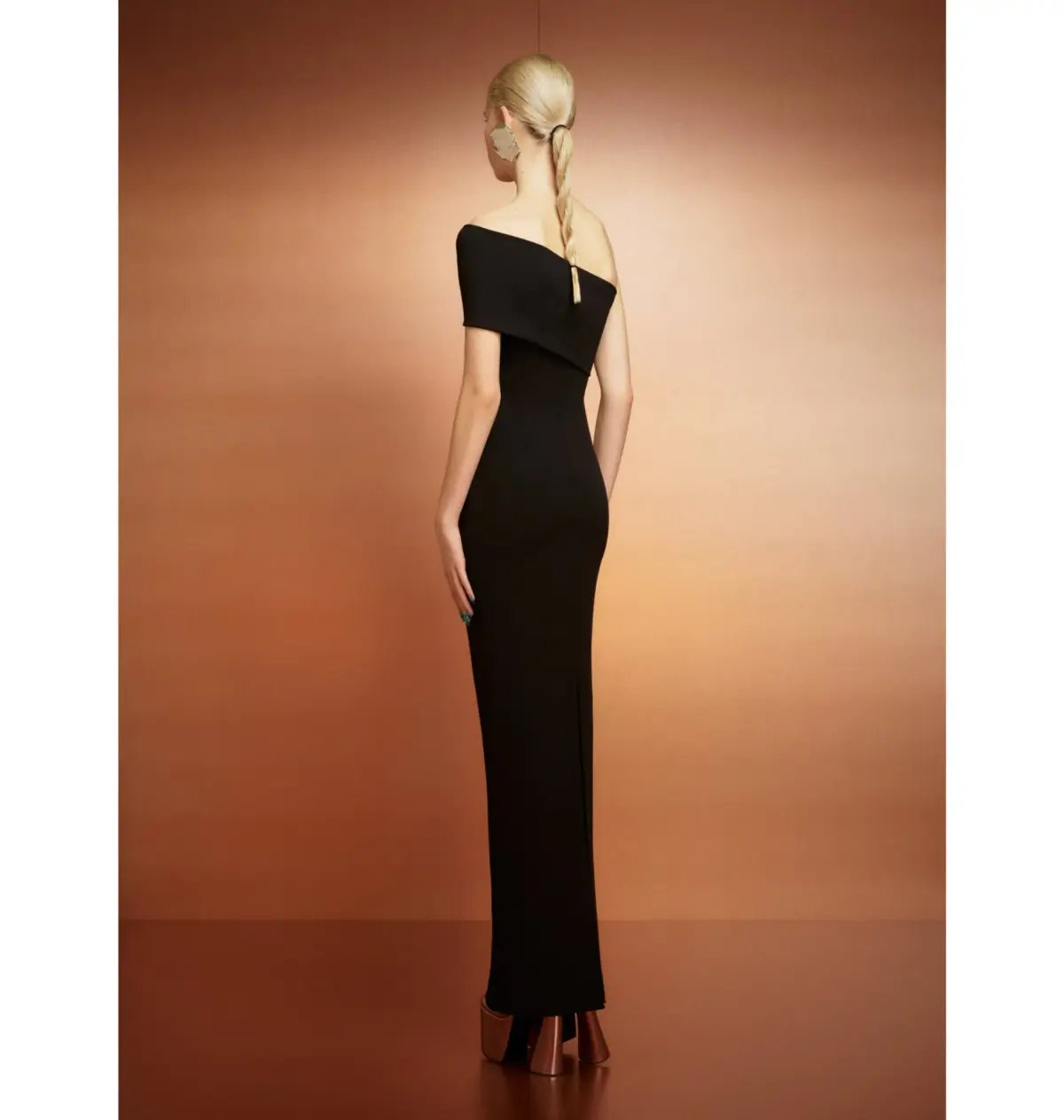 Solace London Lana One Shoulder Maxi Dress Black Size AU 14 photo 2