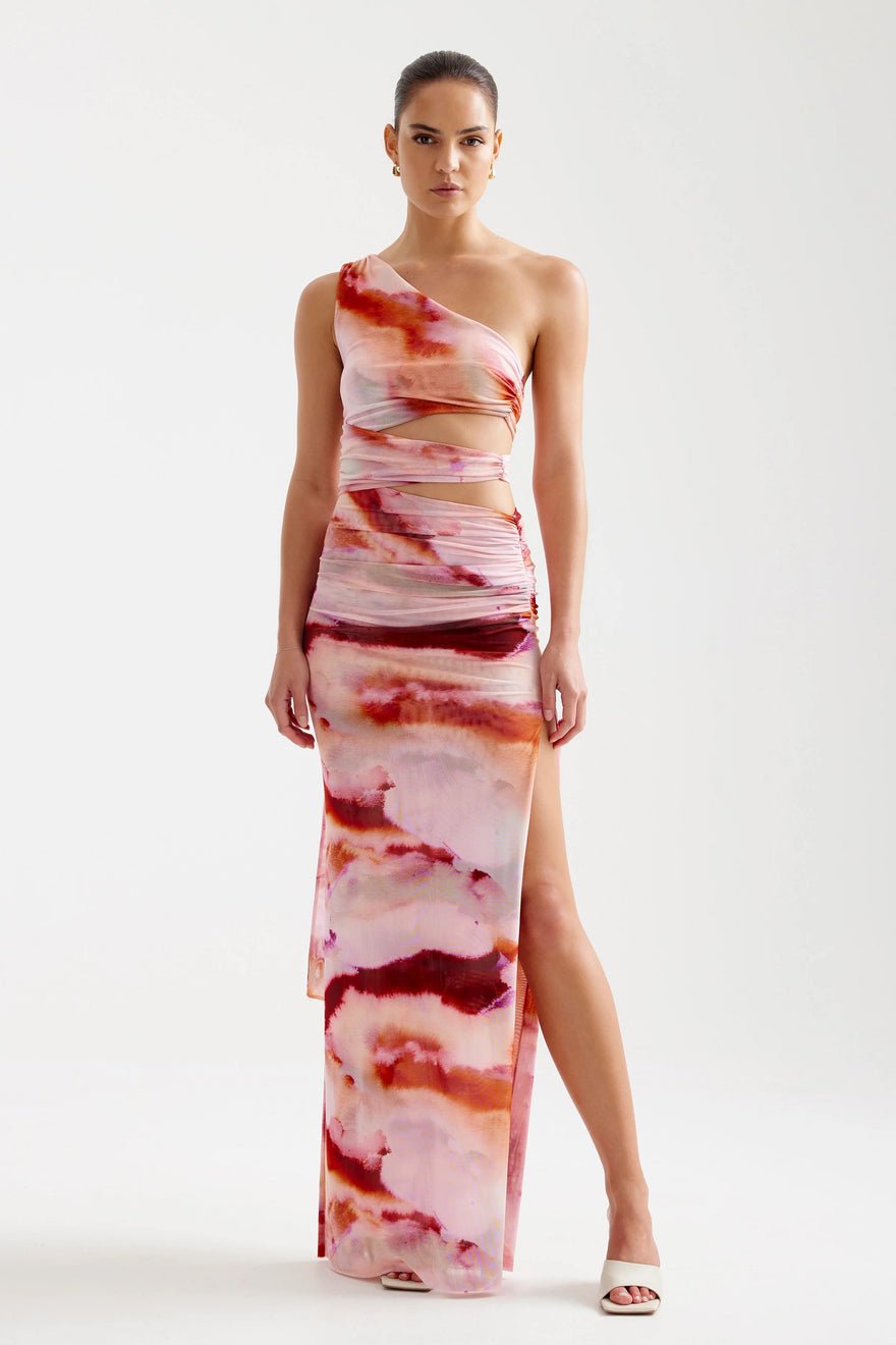 Lexi Nuri Dress - Pink Mineral Print photo 3