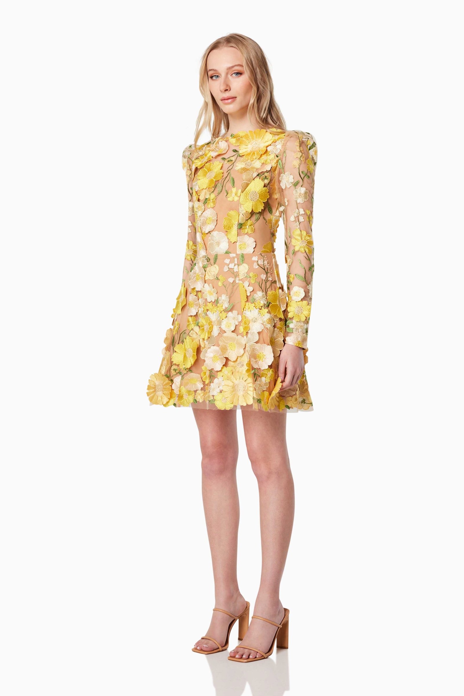 ELLIATT GOLDEN VOICE DRESS - YELLOW MULTI photo 2
