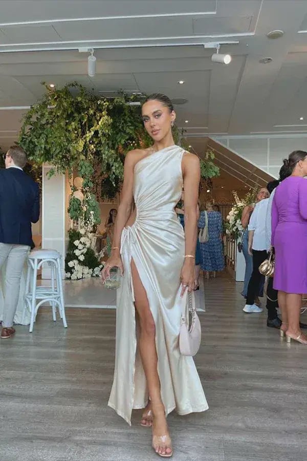 Sonya Moda Nour Ocean Pearl Maxi Dress Off White/Beige Size 6 photo 2