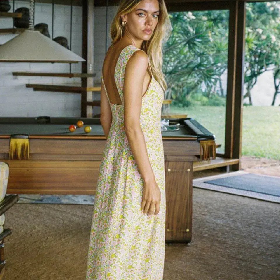 With Jean Lou Lou dress in pansies size M photo 2