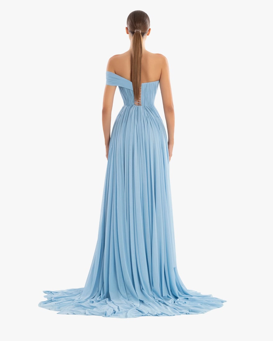 Albina Dyla Skyline Gown - Blue photo 2