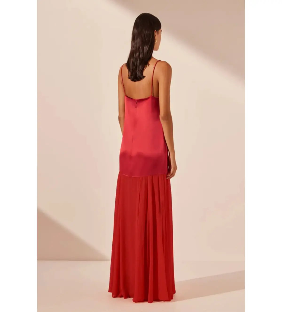 Shona Joy Moraya Dropped Waist Maxi Dress in Chilli Size AU 6 photo 3