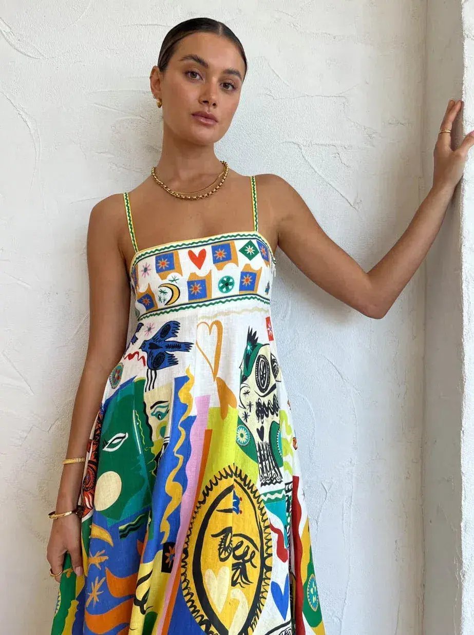 Alemais Soleil Sundress Multi-colored Size Au 10 photo 3