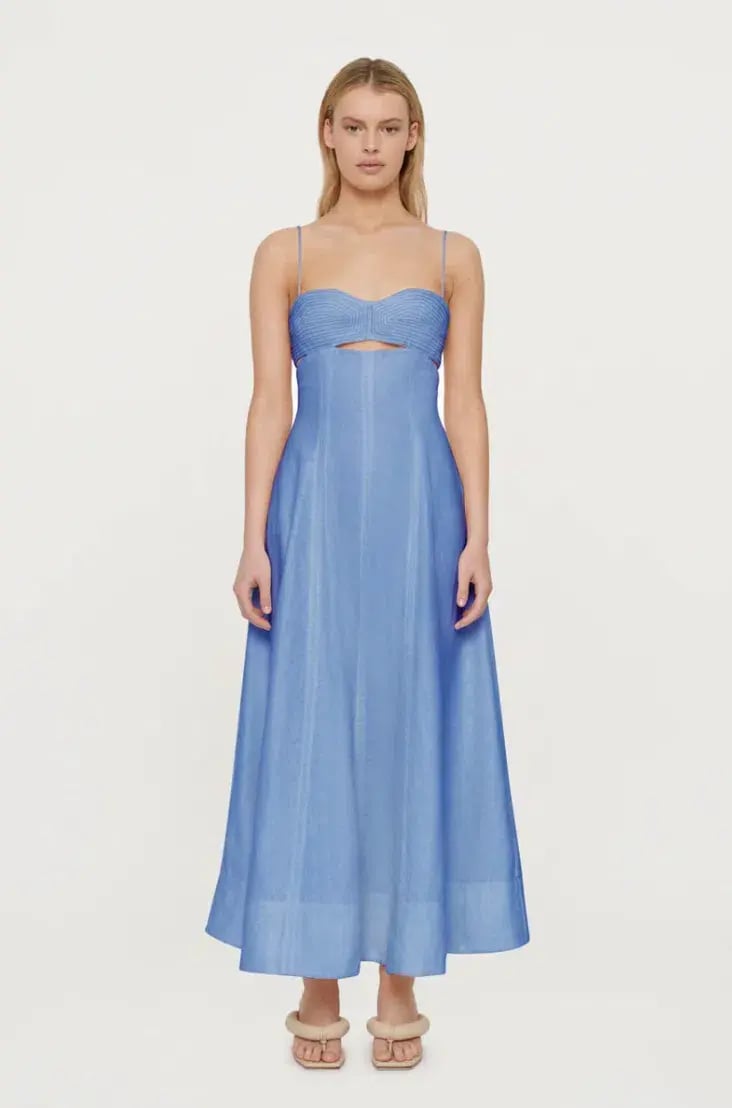 Clea Florence Stitch Dress Marina Blue Size S / Au 8-10 photo 6