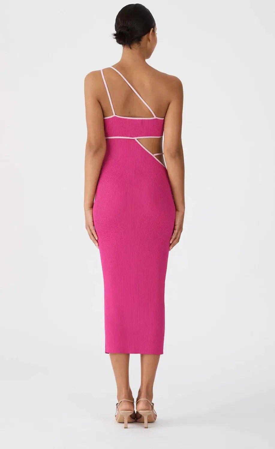 San Sloane Nathalya Midi Dress Pink Size Small/Au 8 photo 3