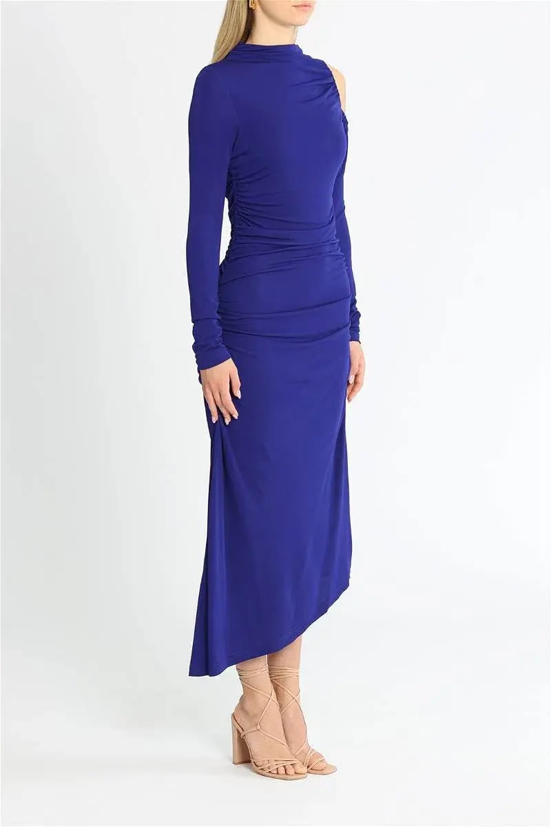 Cue Jersey Cold Shoulder Dress Cobalt Size 12 photo 3
