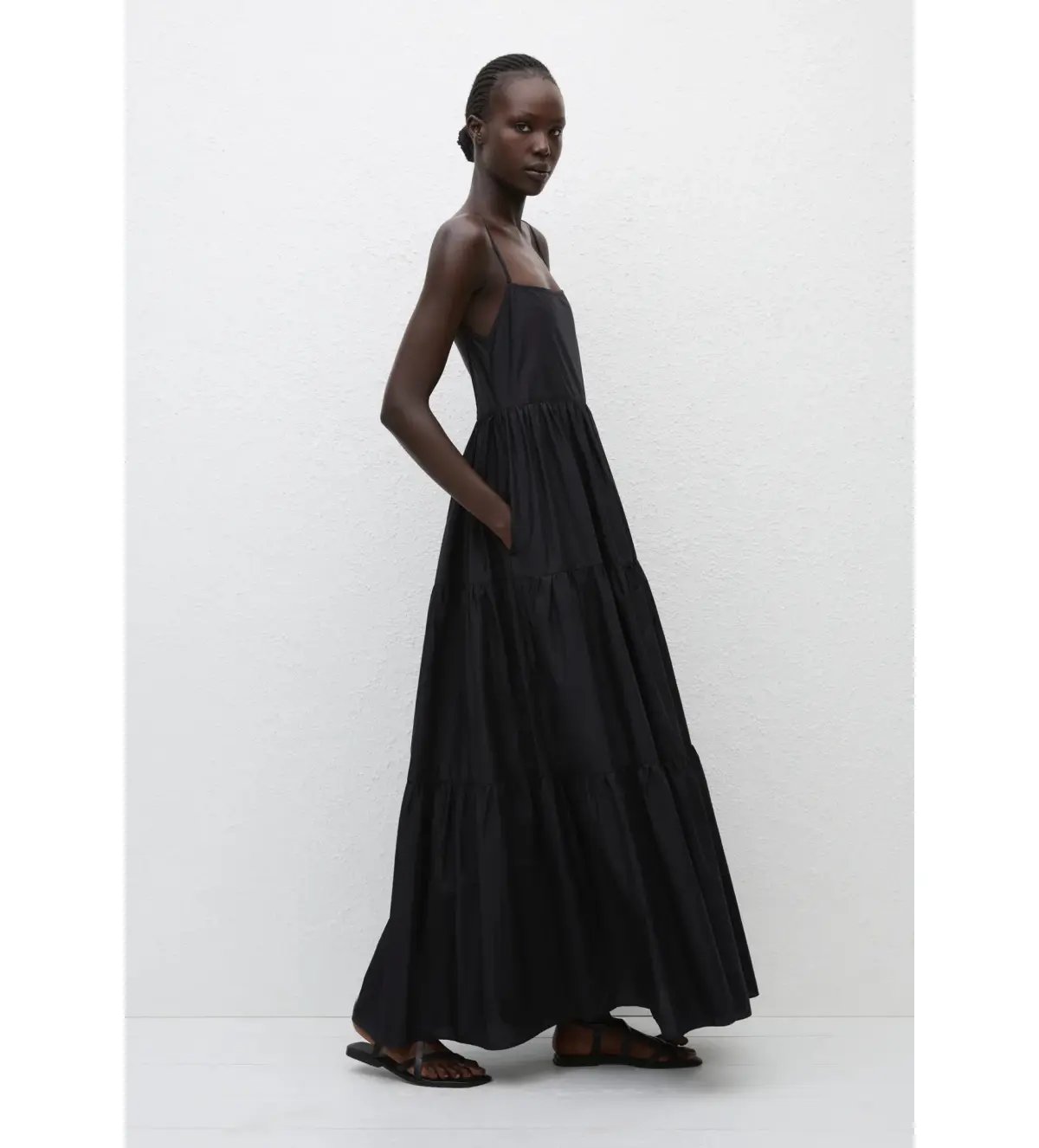 Matteau Tiered Low Back Sundress Black Size 2 / AU 8 photo 3