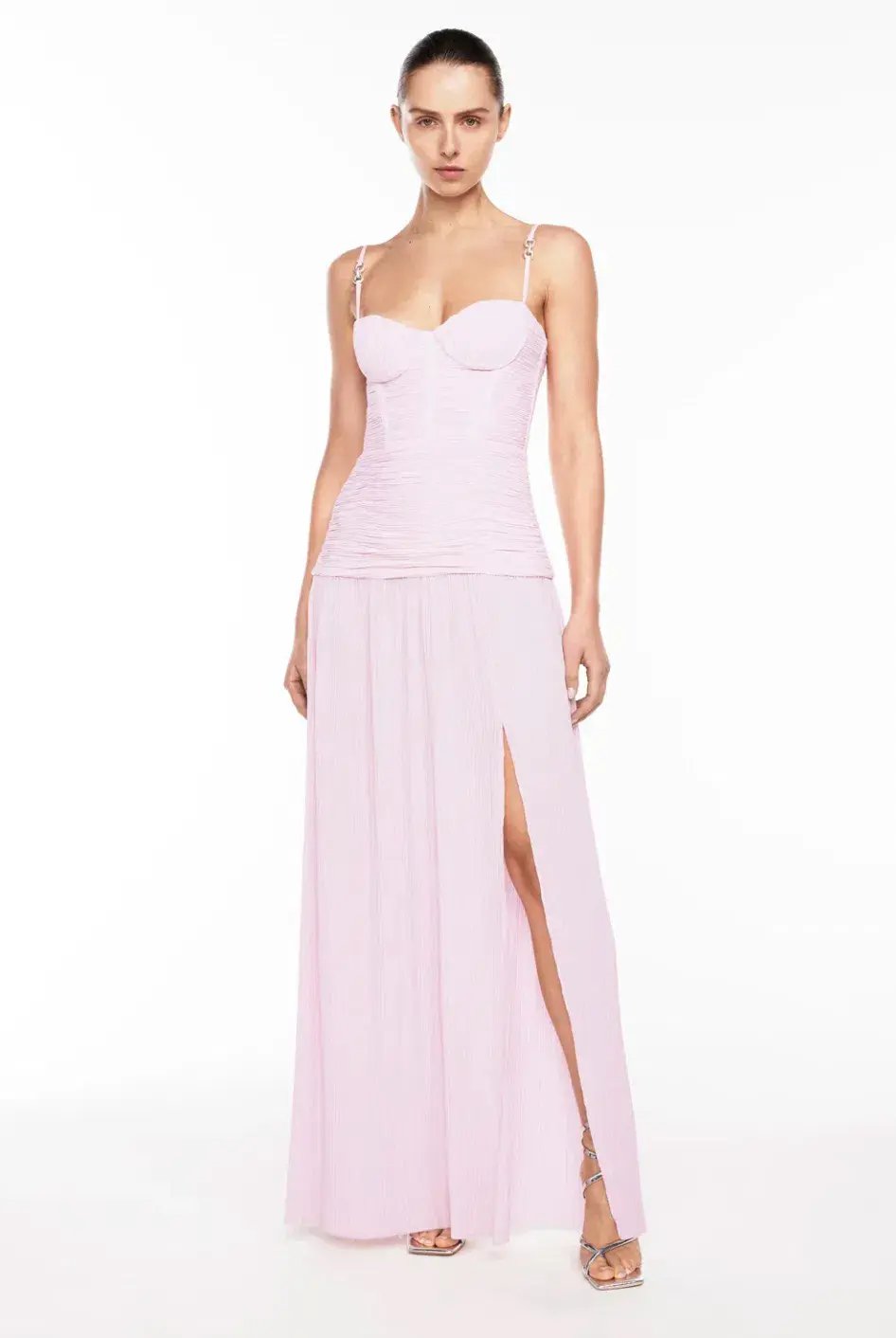Manning Cartell Double Time Pleat Dress Hydrangea Pink Size 12 photo 5