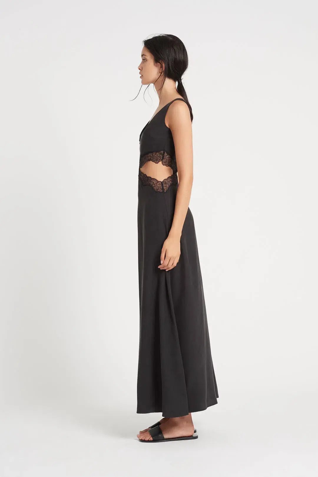 Sir the Label Alma Silk Cut Out Dress Black Size 3 / AU 12 photo 2