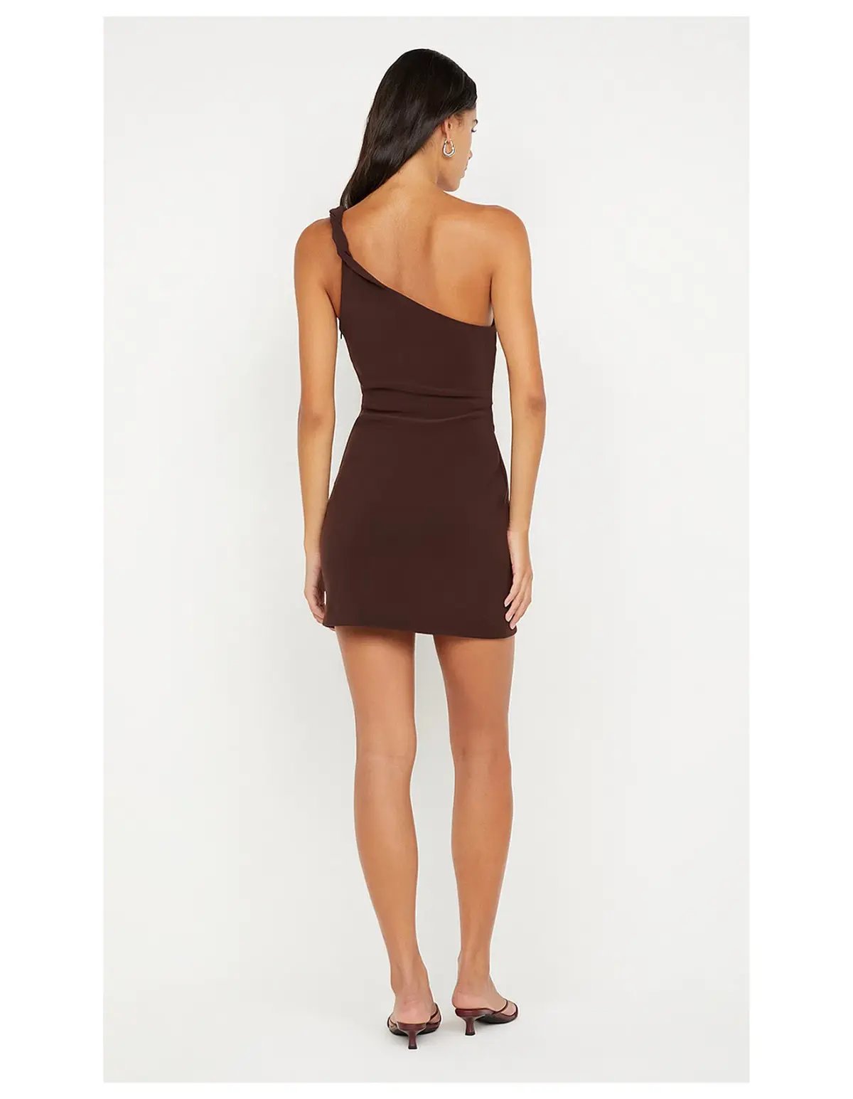 Bec & Bridge Ariven Asym Mini Dress in Dark Chocolate Brown Size 8 photo 3