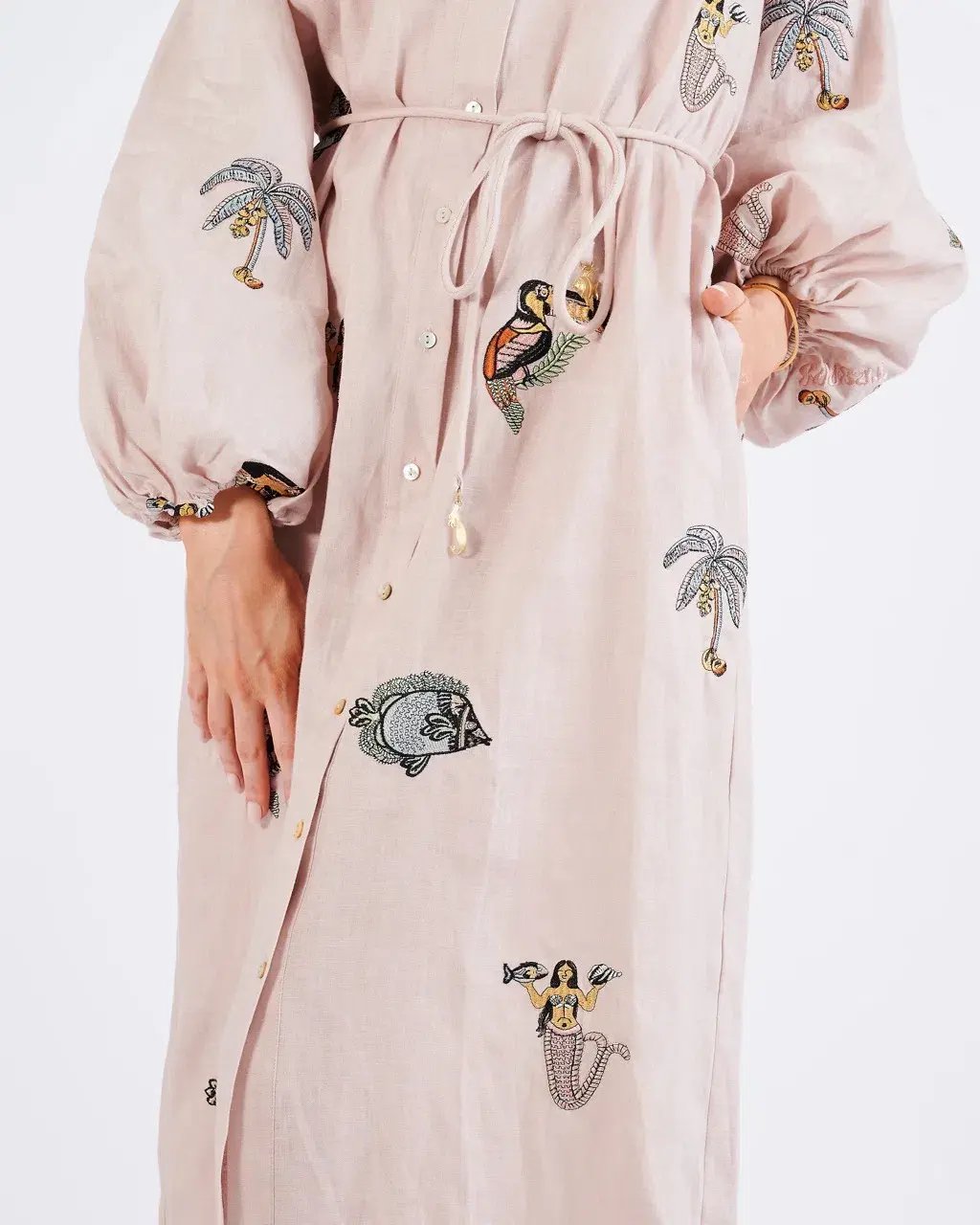 Alemais Vacay Mermaid Shirtdress Pink Size AU 10 photo 10