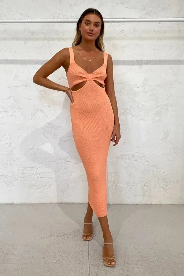 By Nicola Meadow Midi Dress Tangelo Orange Size 12 photo 3