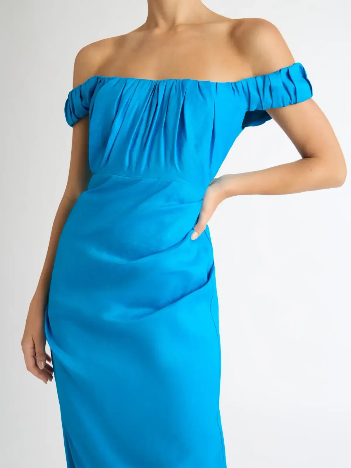 Sheike Audrey Midi Dress Blue Size 12 photo 2