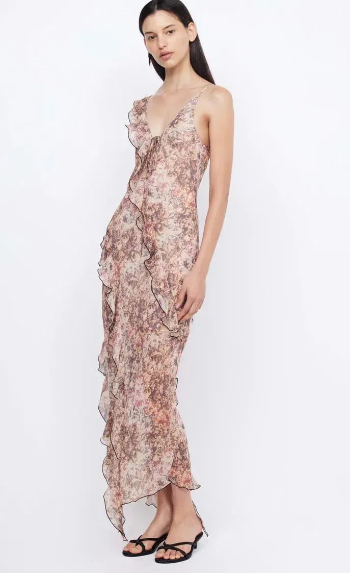 Bec & Bridge Courtney Frill Maxi Dress Versailles Floral Size 10 photo 2