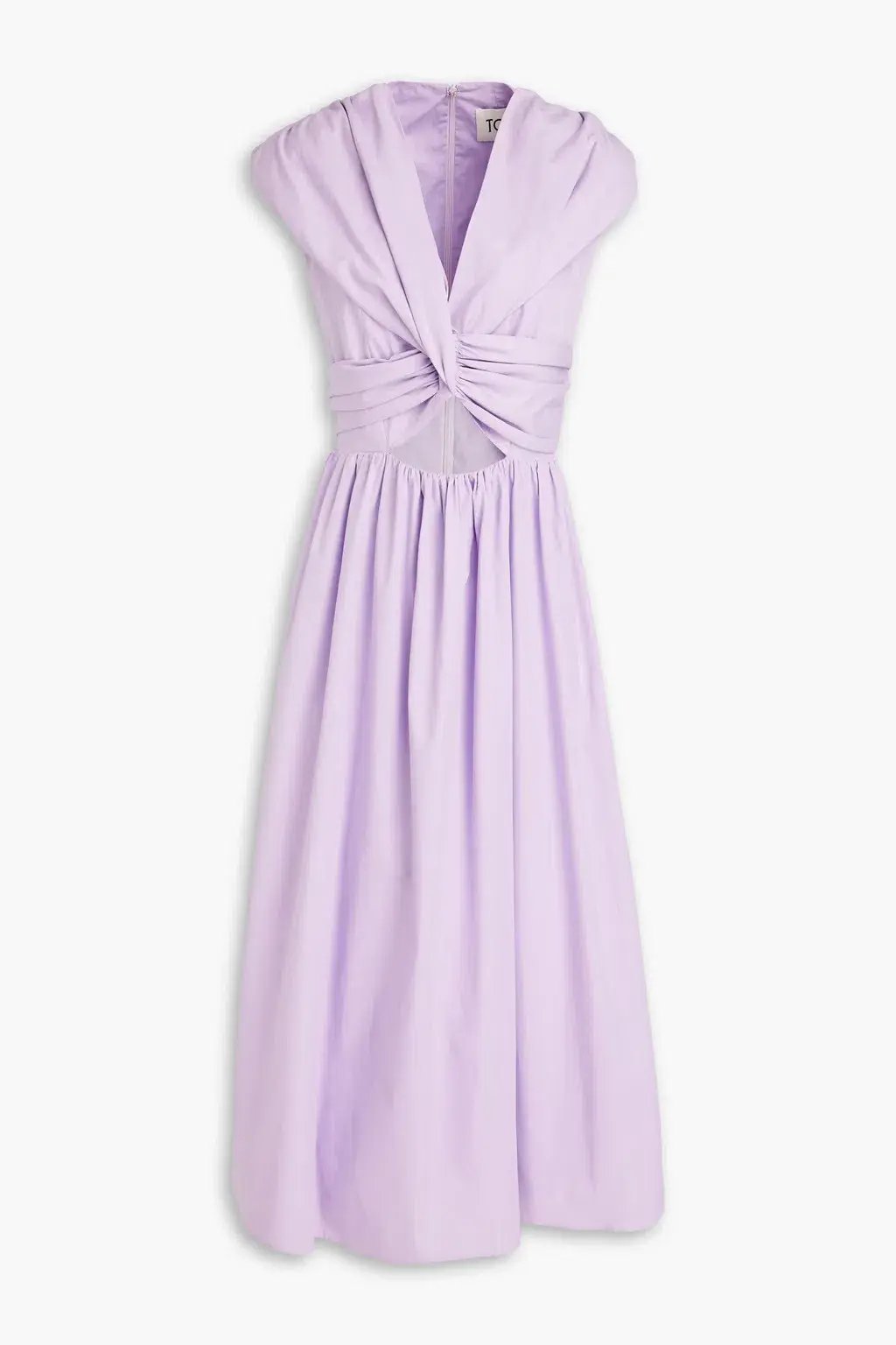 Tove Carine Twist Front Cutout Midi Dress Lilac Size 12 photo 3