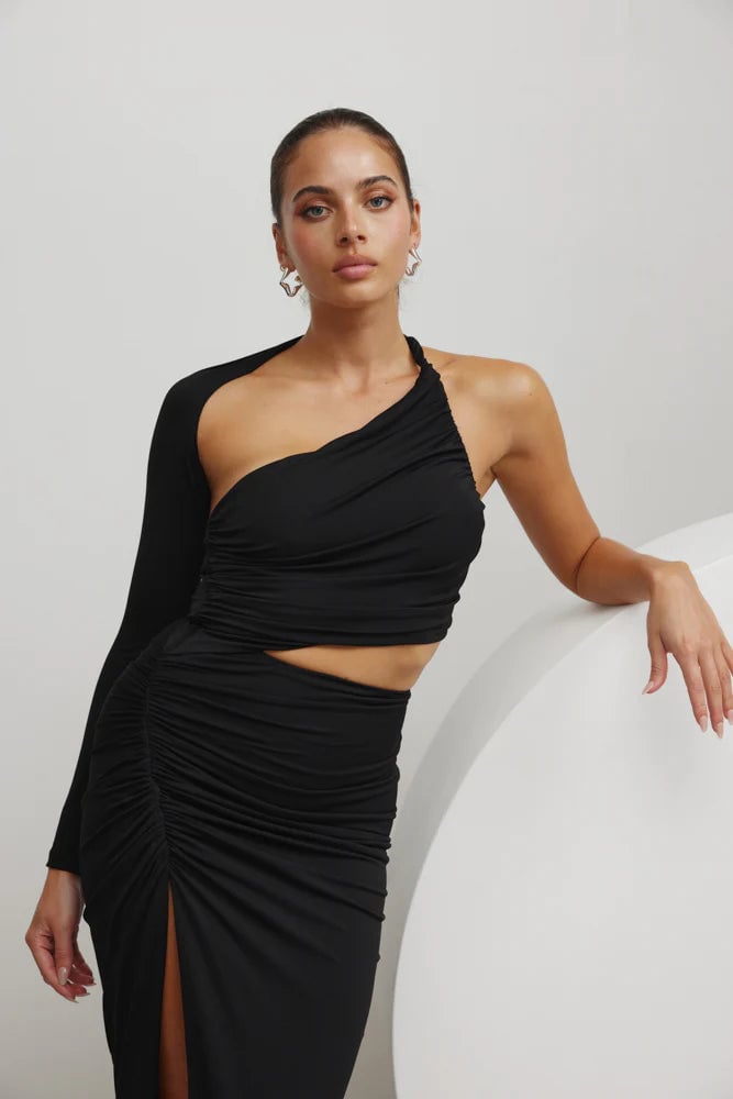 LEXI GEMINI DRESS - BLACK photo 2