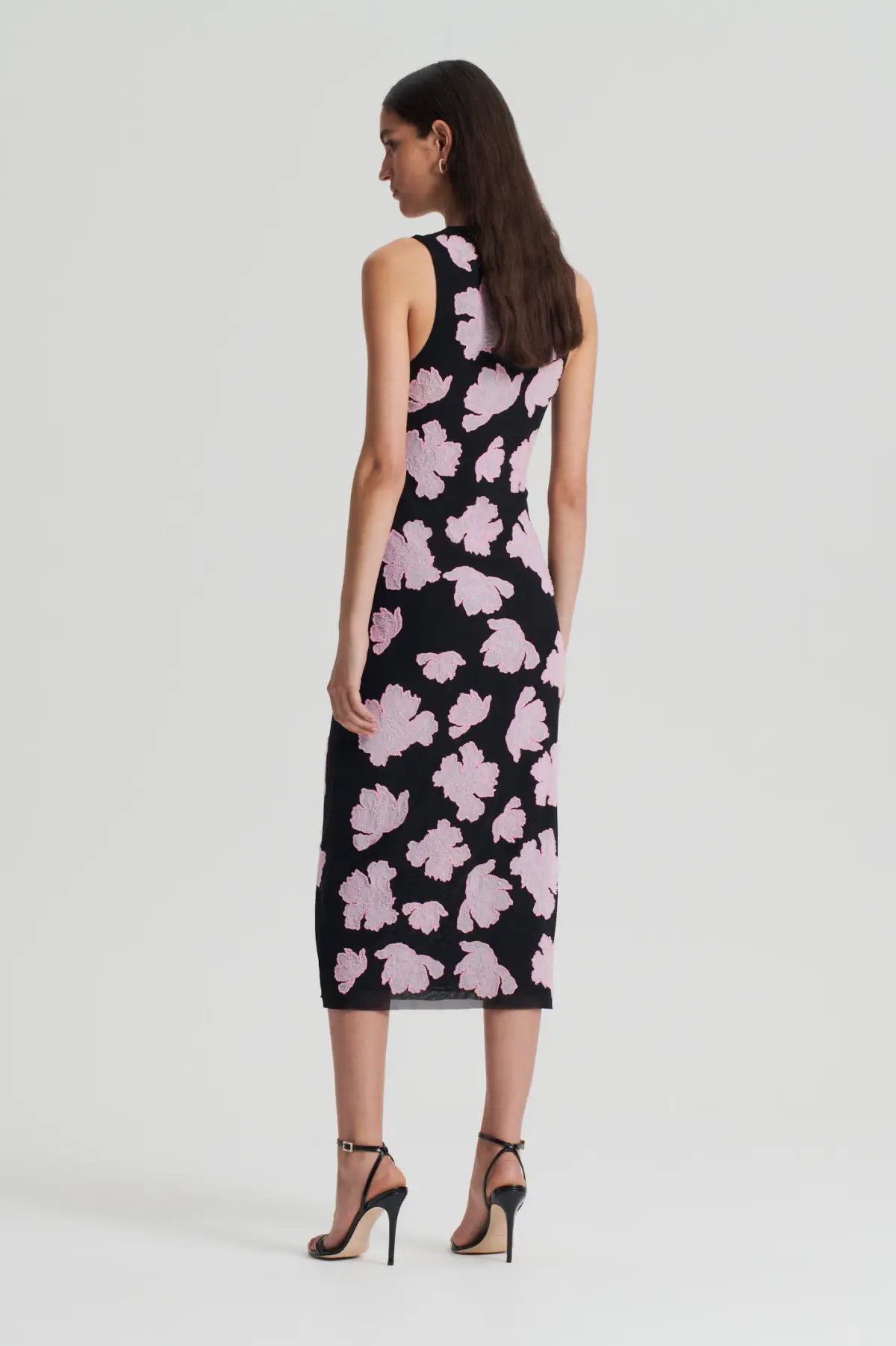 Scanlan Theodore Embroidered Floral Mesh Dress Size 6 photo 3
