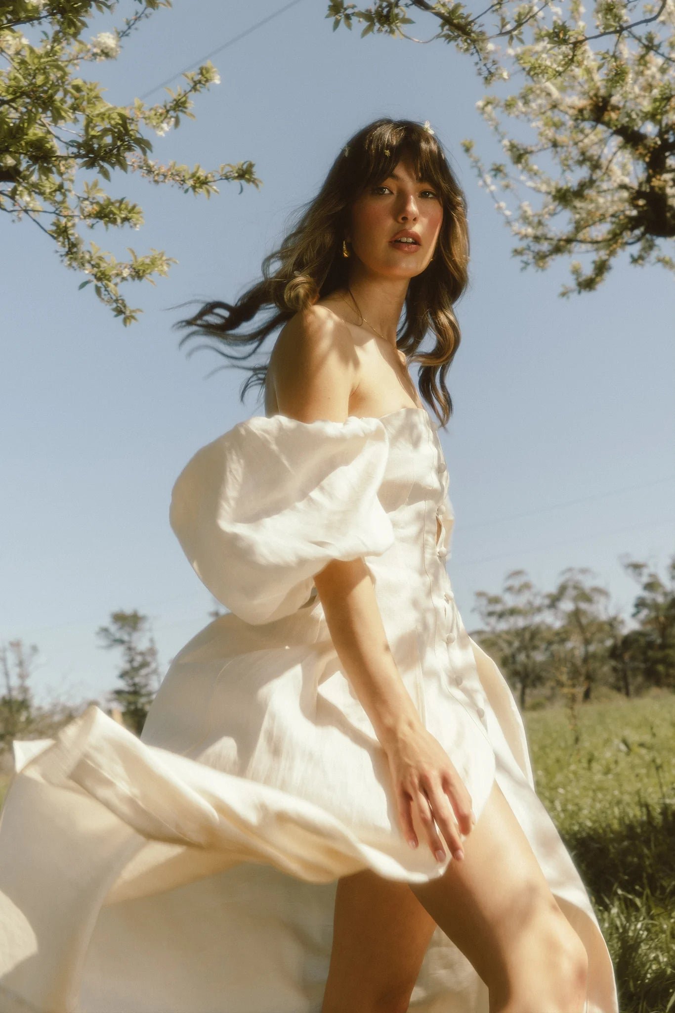 PASDUCHAS BOUNTY BUTTON MIDI DRESS - CLOUD photo 9