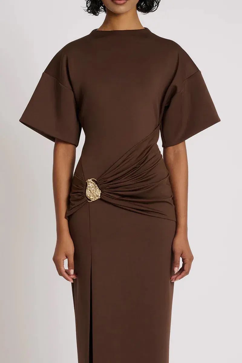 Eliya The Label Aldo Dress Brown Size AU 10 photo 2