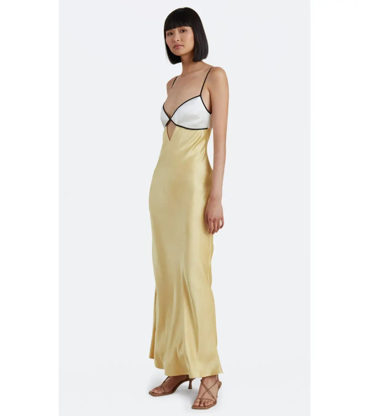 Bec & Bridge Nadia Bustier Maxi Dress Straw/Ivory Size AU 8 photo 2