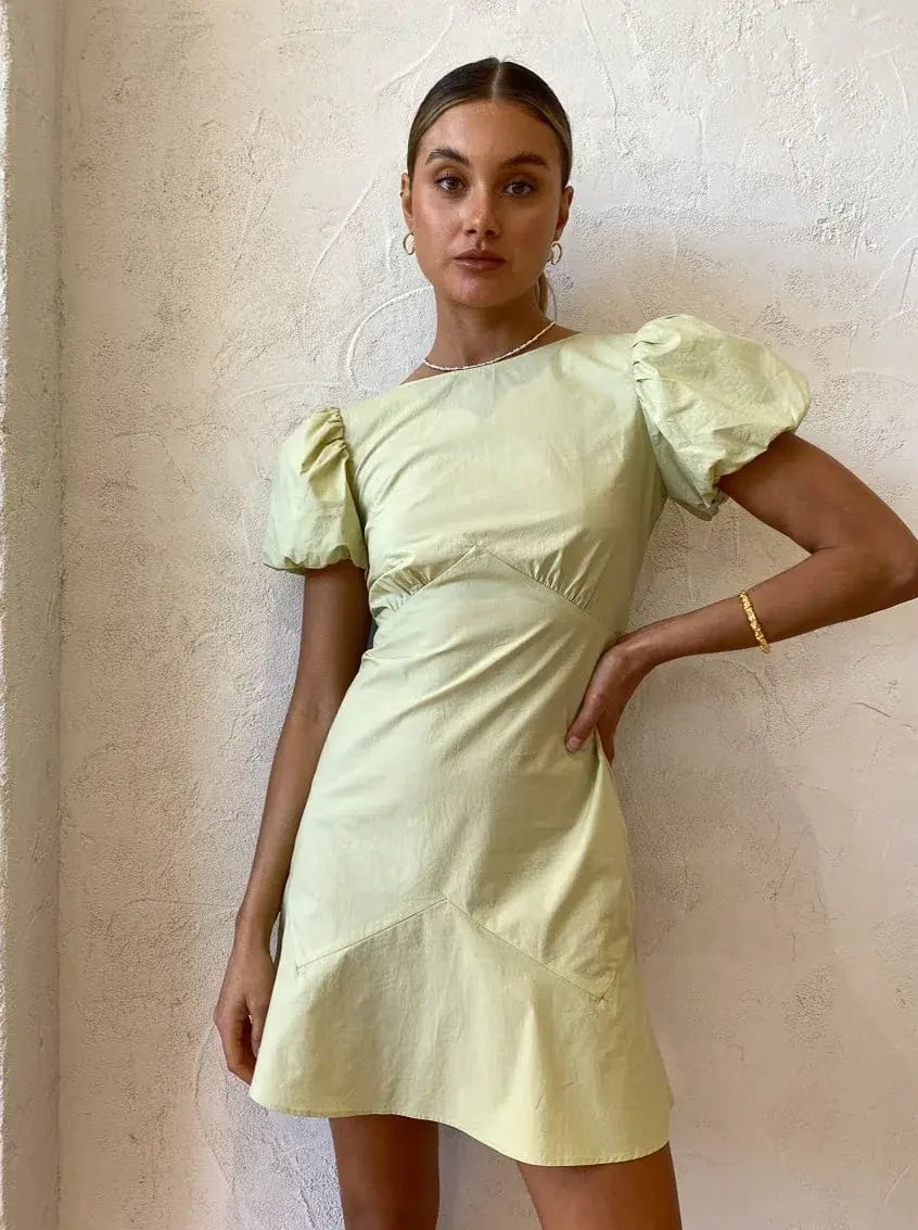 Sir the Label Mason Panelled Mini Dress in Pistachio Green Size 8 photo 3