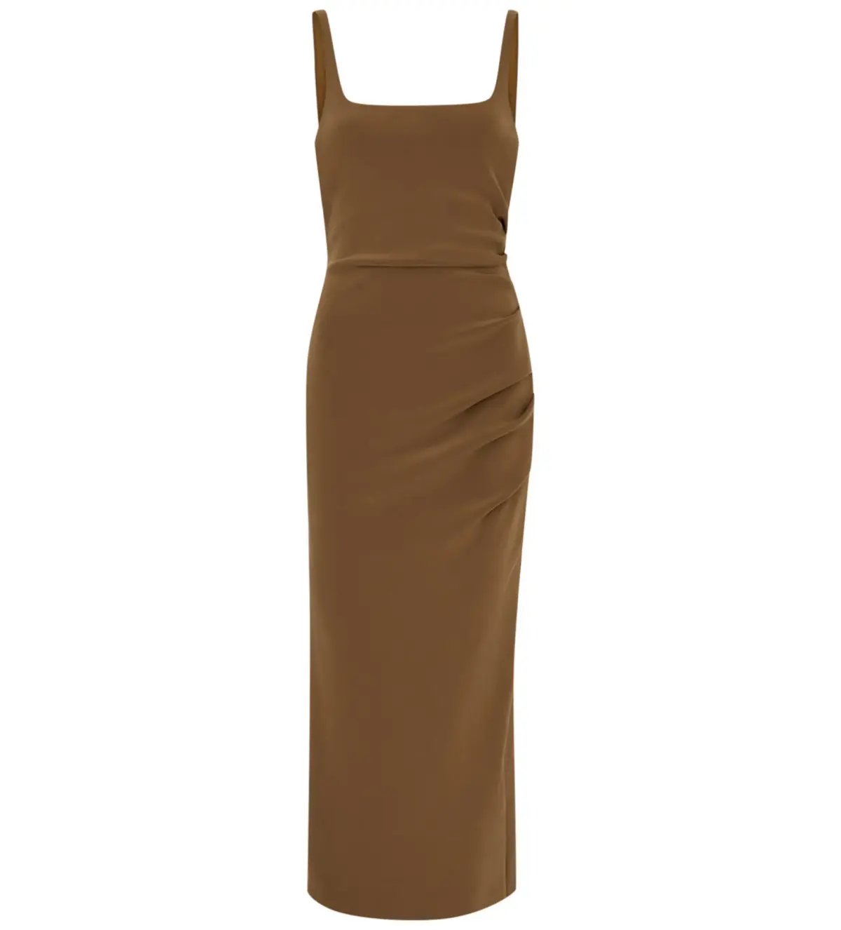 Bec & Bridge Karina Tuck Midi Dress Milk Chocolate Size 10 photo 6