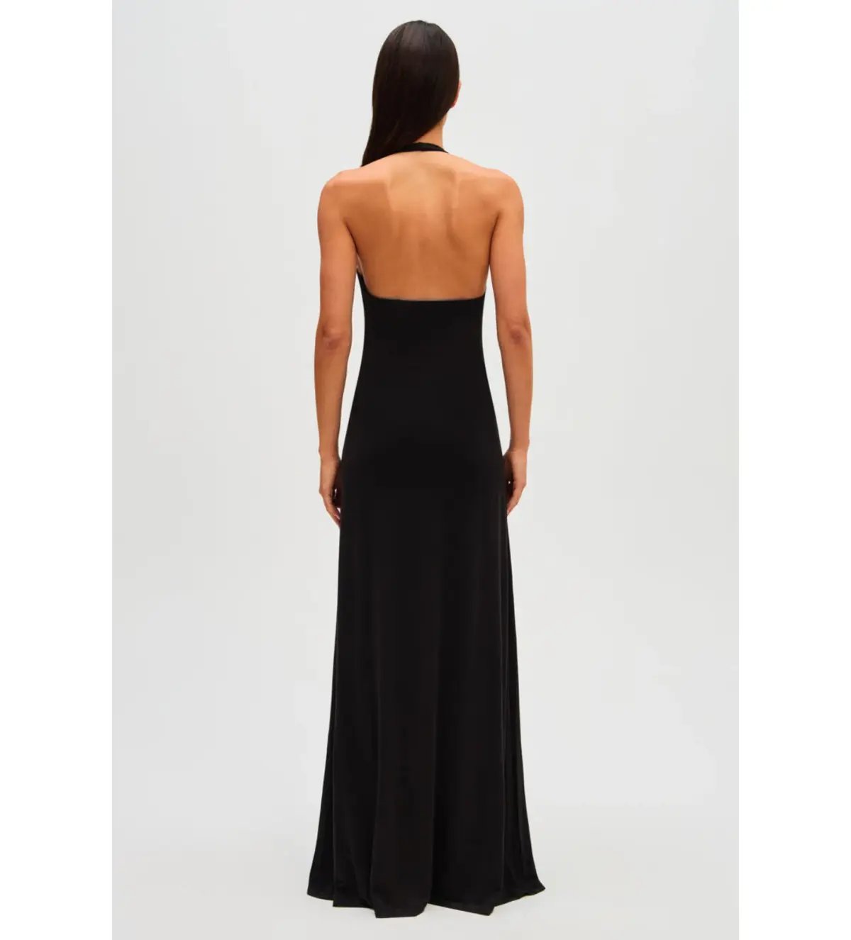 Misha Jennifer Cupro Maxi Dress Black Size 8 photo 3