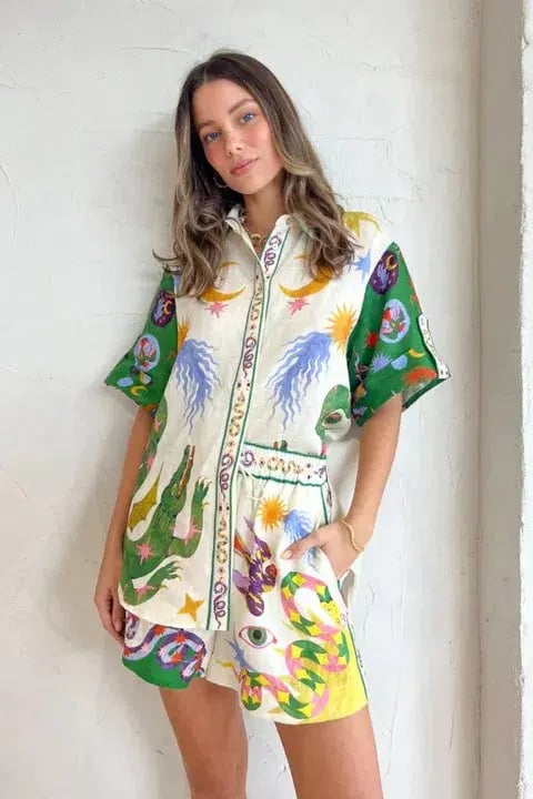 Alemais Seeker Shirt Print Size 6 and Short Print Size 6 photo 2