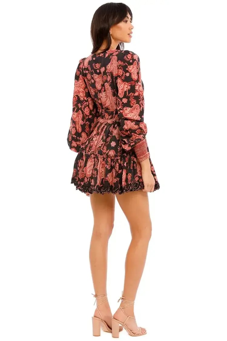 Hemant & Nandita Luana Cashmere Dress Print Size 8 photo 4