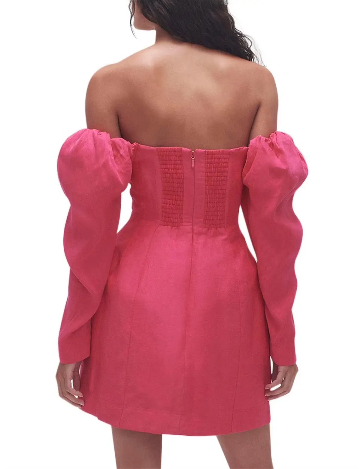 Aje Baret Sleeved Mini Dress Pink Size 8 photo 4
