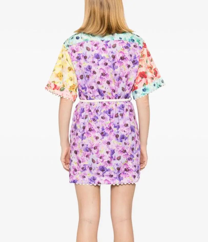 Zimmermann Lightburst Mini Shirt Dress Size AU 10 photo 2