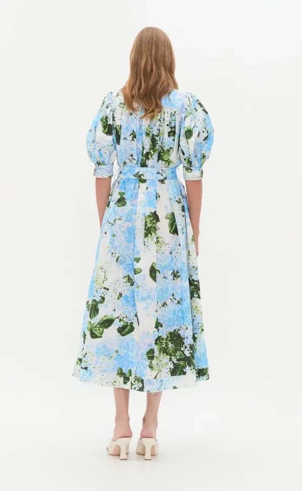 Aje Manifest Midi Dress Blue Multi Size 12 photo 3