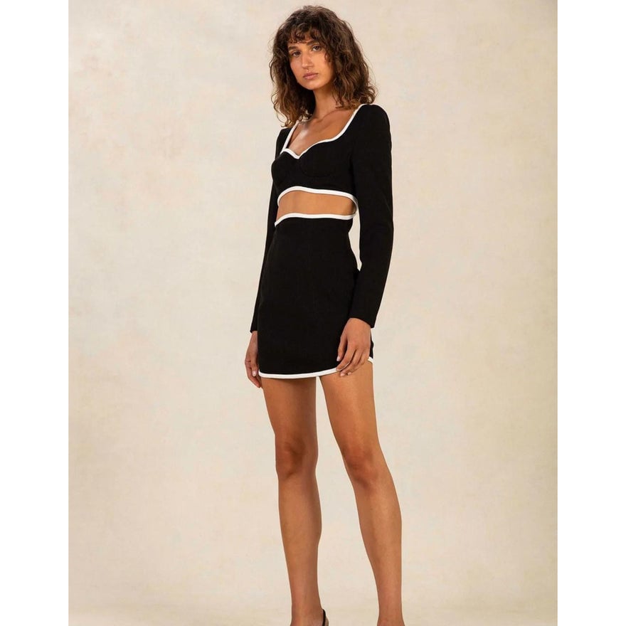 Misha Collection Daniela Bonded Crepe Mini Dress photo 2