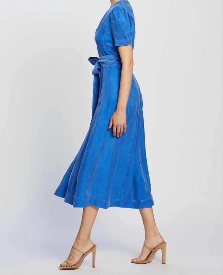 Alice McCall Eyes On You Midi Dress Blue Size 10 photo 2