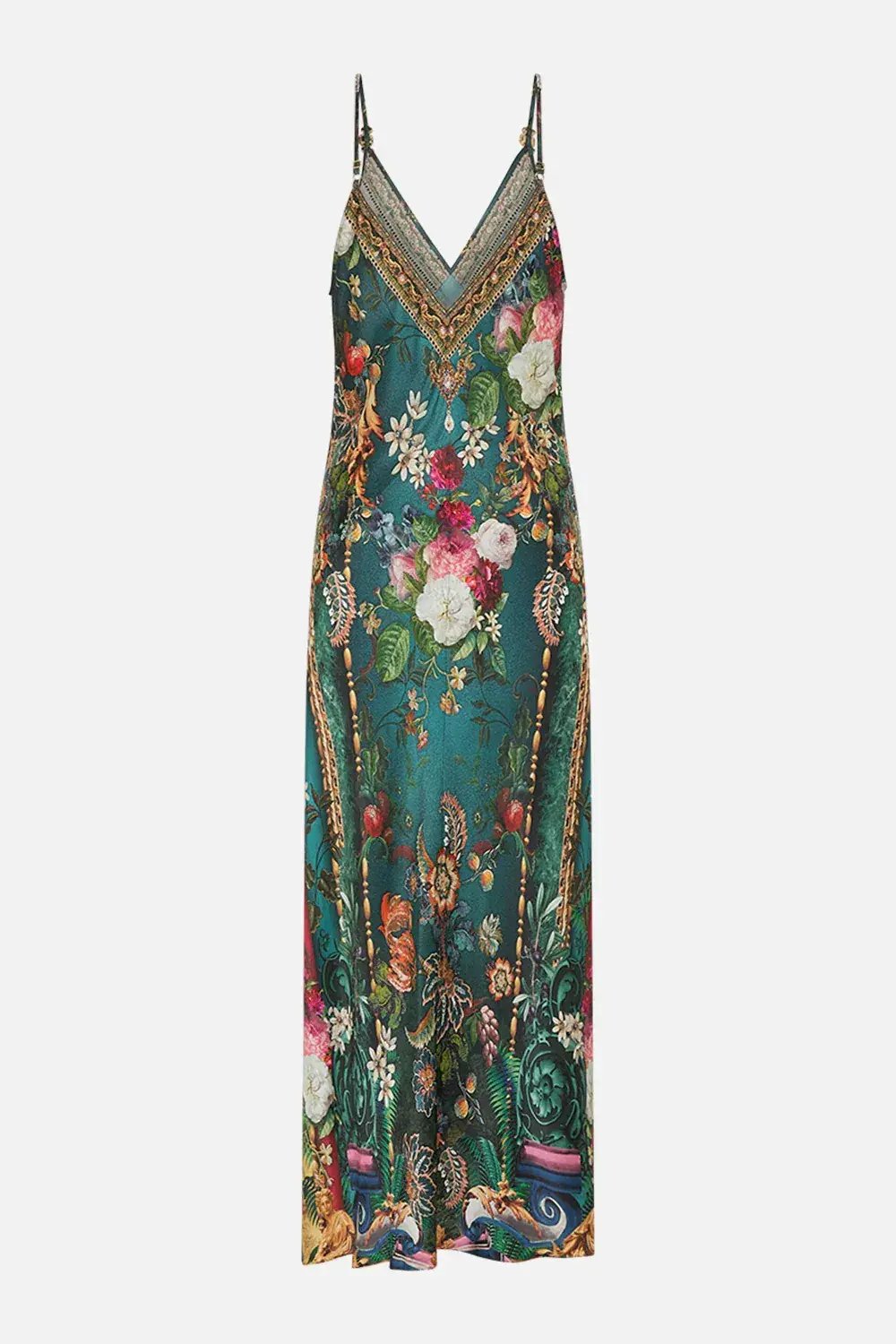 Camilla Verdis World V Neck Bias Slip Floral Size L / AU 14 photo 7