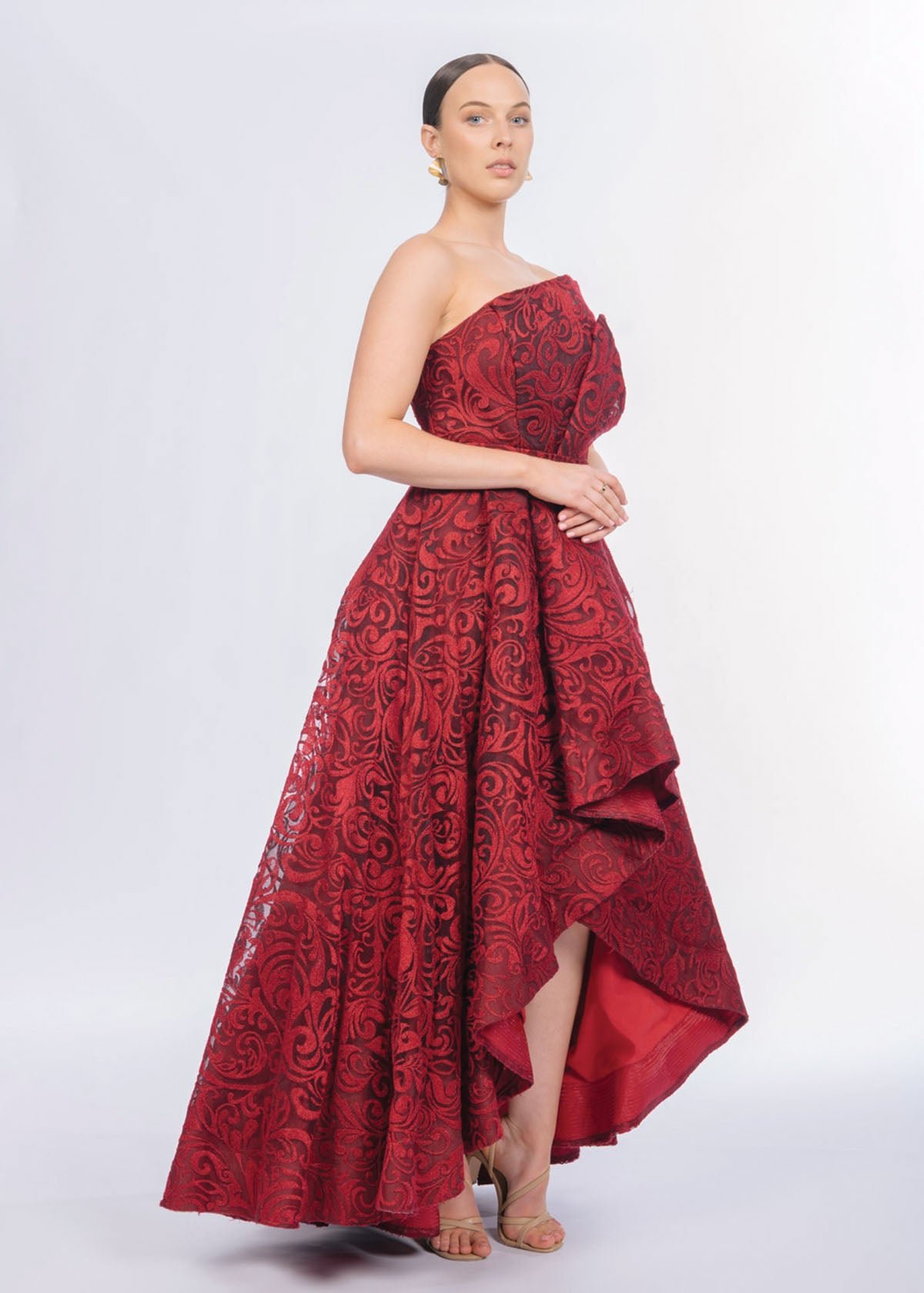 Scandal Gown in Wine Red (J9076) photo 4