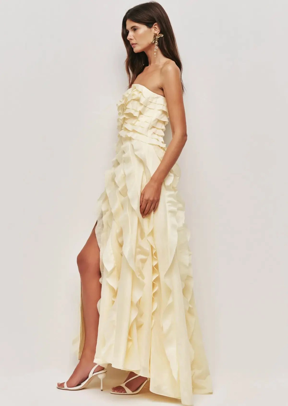 Aje allairie gown size 12 yellow photo 2
