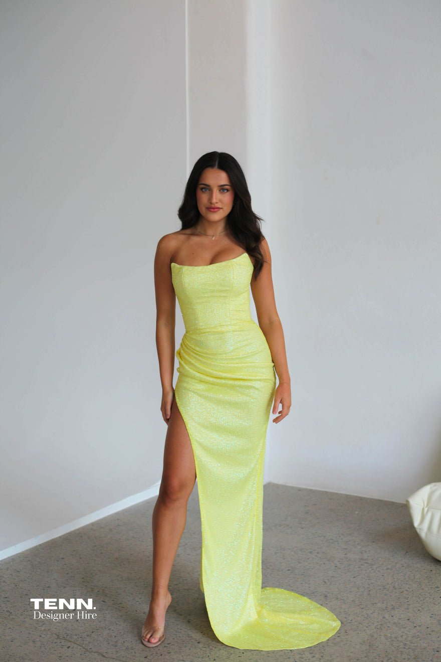 Lia Stublla Lucia Embellished gown - Lemon photo 2