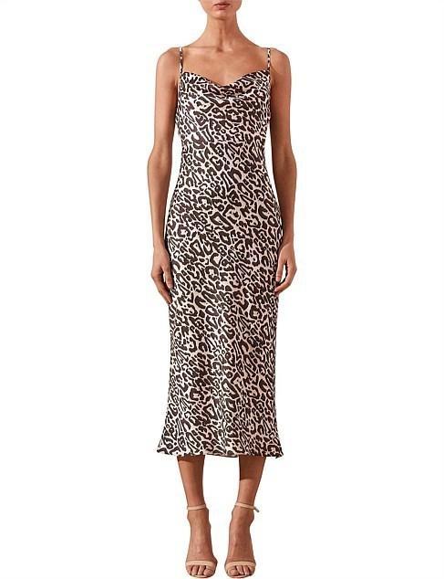 Shona Joy Isabella Cowl Slip Midi Dress Size 6 photo 3