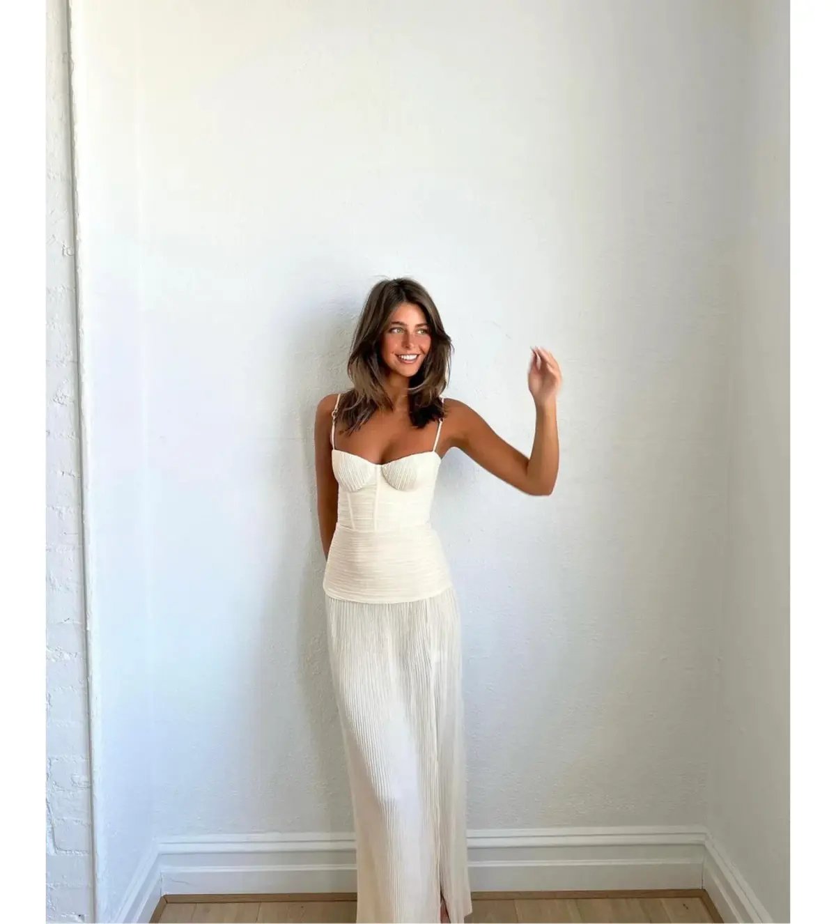 Manning Cartell Double Time Pleat Maxi Dress Nougat Size S/AU 8 photo 5