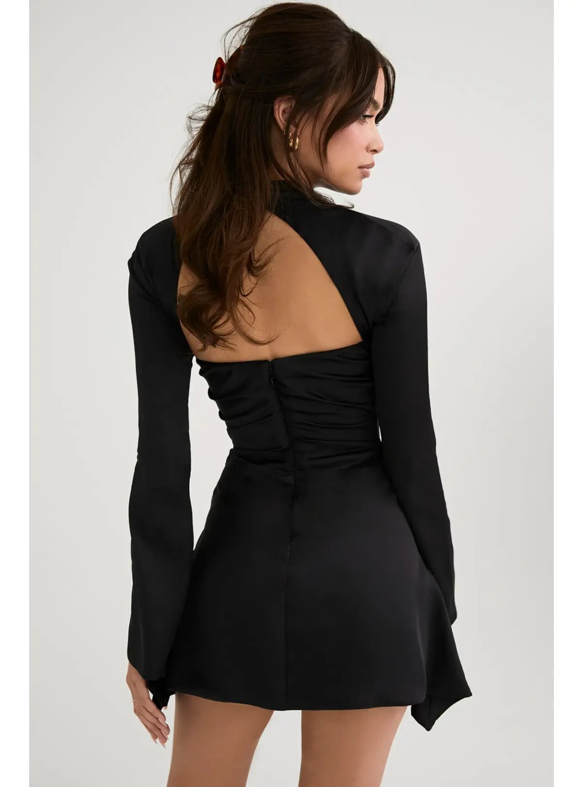 House of CB Toira Draped Corset Mini Dress Black Size Small / AU 8 photo 4